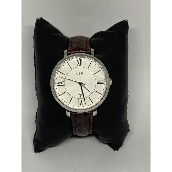 Fossil Jacqueline ES3698 Women's Brown Leather Analog Dial Quartz Watch VK677 - Picture 3 of 12